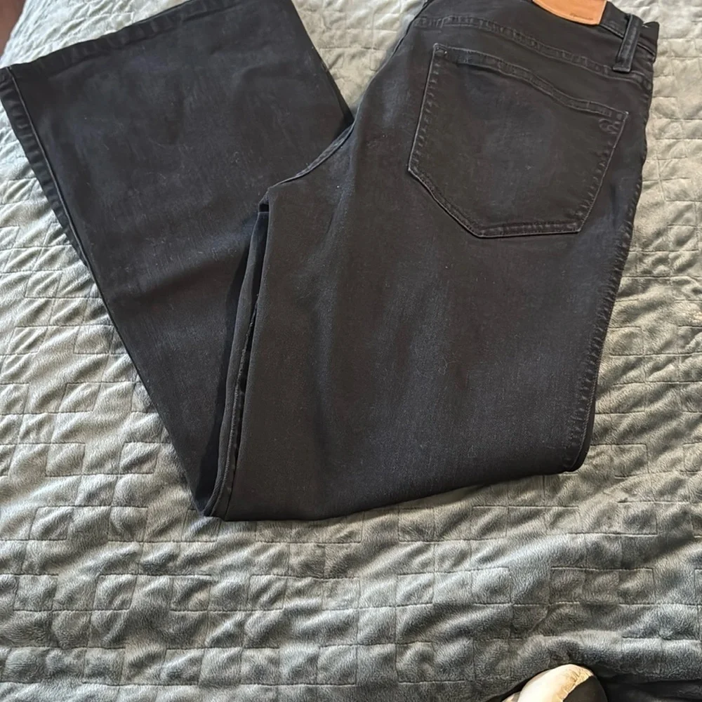 Madewell Womans Trendy Black Fleamarket Flare Jean